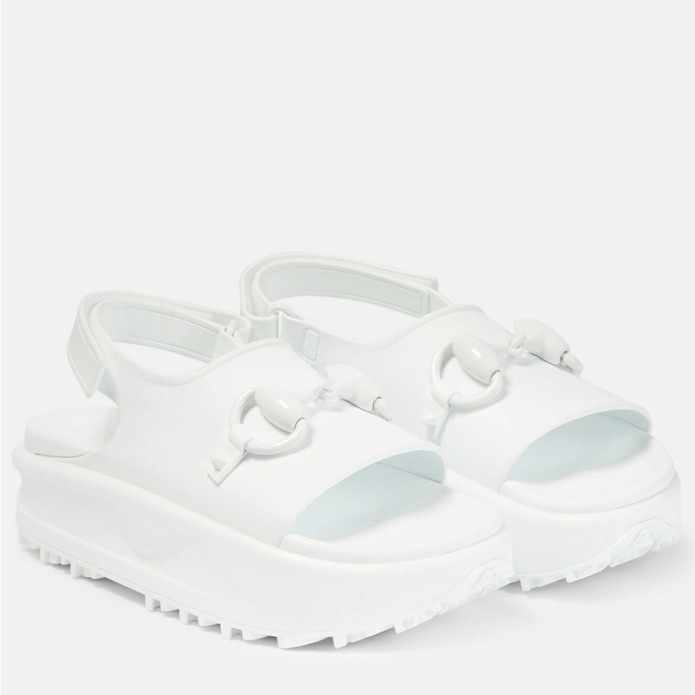 Gucci Horsebit Slingback Platform Sandals